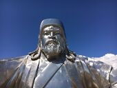 2017. Massive statue of Chinggis Khan at Tsonjin Boldog, North of Ulaanbaatar, Mongolia. Tsonjin Boldog is the place Chinggis found a golden whip, which led him to becoming the leader of Mongolia. (39.jpg